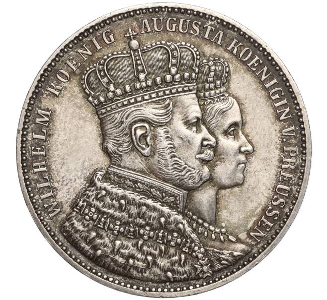 Монета 1 талер 1861 года Пруссия «Коронация Вильгельма I и Августы» (Артикул: M2-69257) — Фото №1