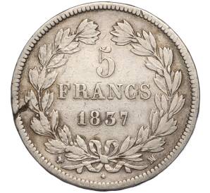 5 франков 1837 года МА Франция — Фото №1