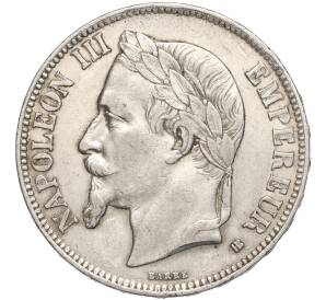 5 франков 1869 года ВВ Франция — Фото №2