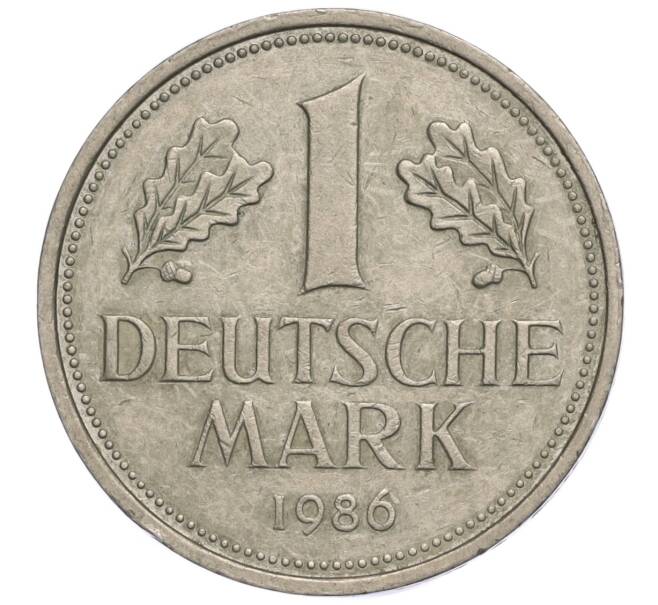 Монета 1 марка 1986 года G Западная Германия (ФРГ) (Артикул M2-69363)