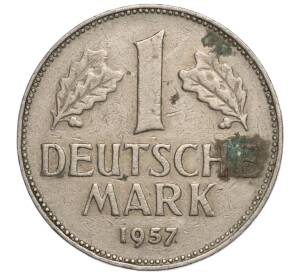 1 марка 1957 года F Западная Германия (ФРГ)