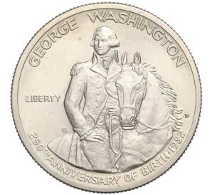 1/2 доллара (50 центов) 1982 года D США «250 лет со дня рождения Джорджа Вашингтона» — Фото №1