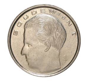 1 франк 1990 года — Надпись на фламандском (BELGIE) — Фото №2