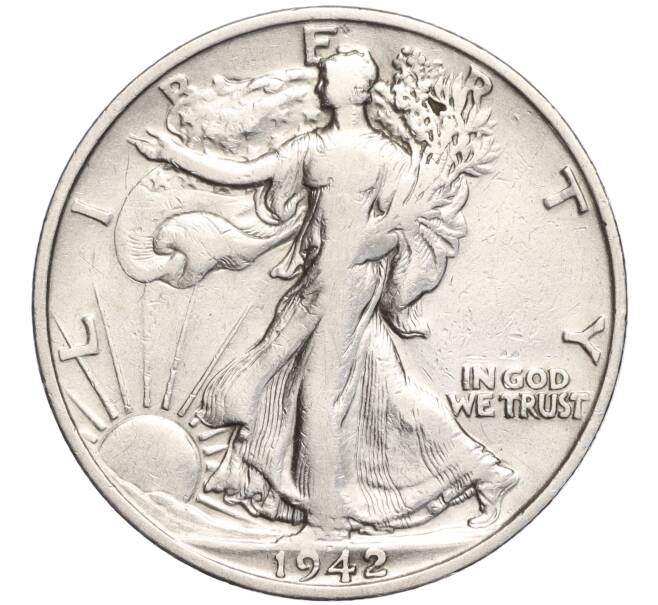 Монета 1/2 доллара (50 центов) 1942 года S США (Артикул M2-69402)