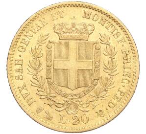 20 лир 1857 года Сардиния — Фото №2