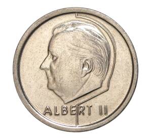 1 франк 1995 года — Надпись на фламандском (BELGIE) — Фото №2