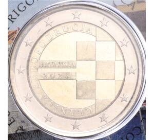 2 евро 2023 года Хорватия «Введение евро» (в блистере)