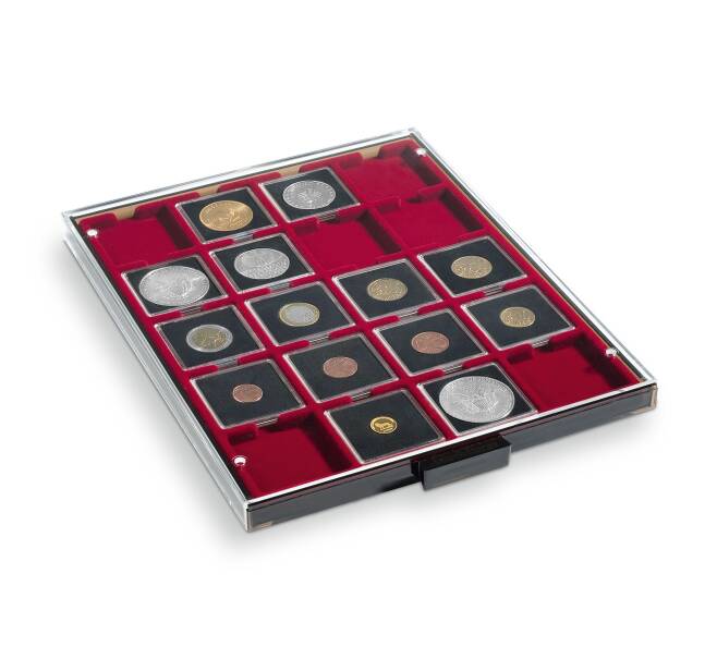Кассета на 20 ячеек для хранения и презентации монет в капсулах «QUADRUM» до 50 мм MB (LEUCHTTURM 310511) (Артикул L1-30007)