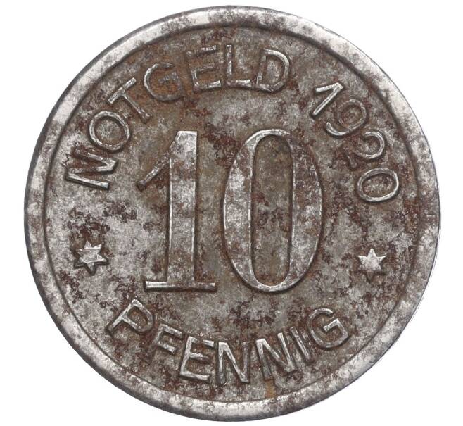 Монета 10 пфеннигов 1920 года Германия — город Даун (Нотгельд) (Артикул K11-104525)