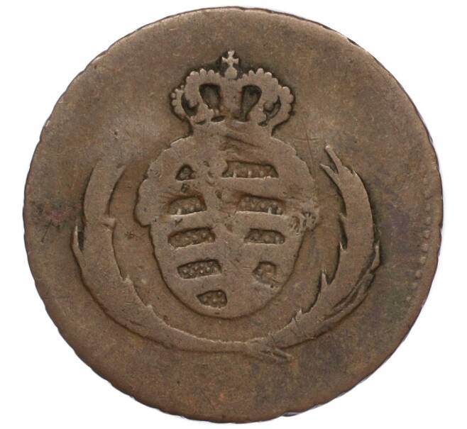 Монета 1 пфенниг 1822 года Саксония (Артикул K1-4894)