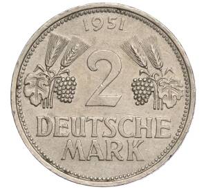 2 марки 1951 года D Западная Германия (ФРГ)