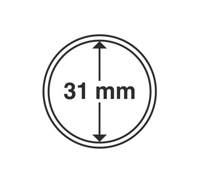 Капсула «CAPS» для монет диаметром до 31 мм LEUCHTTURM 305331/325003 (Артикул L1-30009)