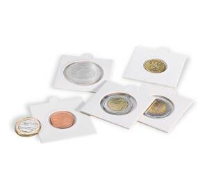 Холдер самоклеющийся для монет диаметром до 25 мм, белый LEUCHTTURM 334957/321058