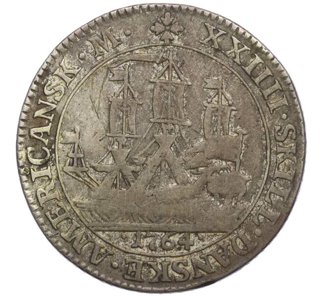 Монета 24 скиллинга 1764 года Датская Вест-Индия (Артикул K11-104779)