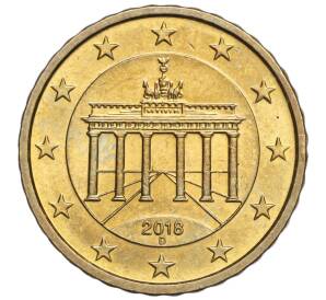 10 евроцентов 2018 года D Германия