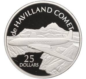 25 долларов 2003 года Соломоновы острова «Самолеты — de Havilland Comet»