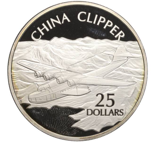 Монета 25 долларов 2003 года Соломоновы острова «Самолеты — China Clipper» (Артикул M2-69491)