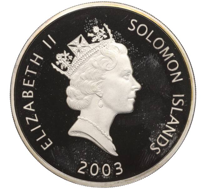Монета 25 долларов 2003 года Соломоновы острова «Самолеты — China Clipper» (Артикул M2-69491)