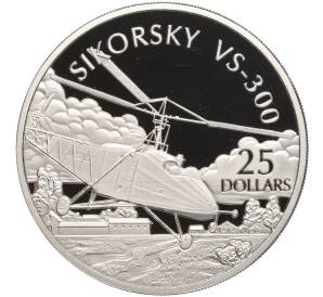 25 долларов 2003 года Соломоновы острова «Вертолет Sikorsky VS-300»