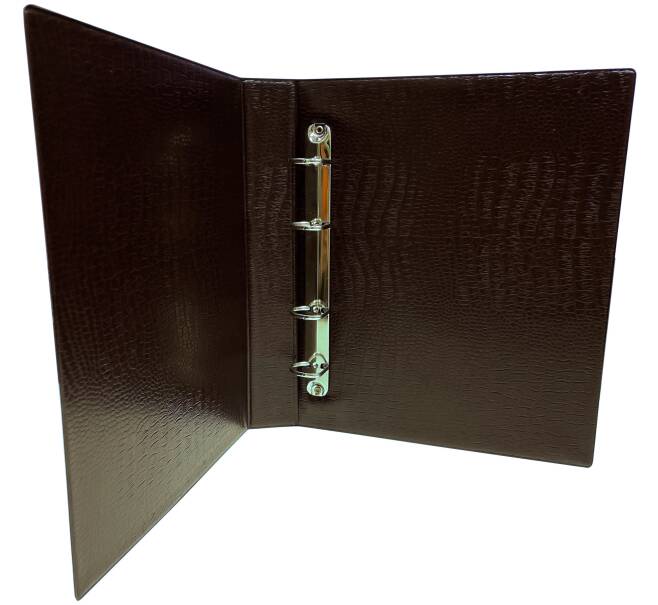 Папка-переплет «Collection» с кольцевым механизмом для листов формата Optima — Коричневая (Артикул: A1-0530)