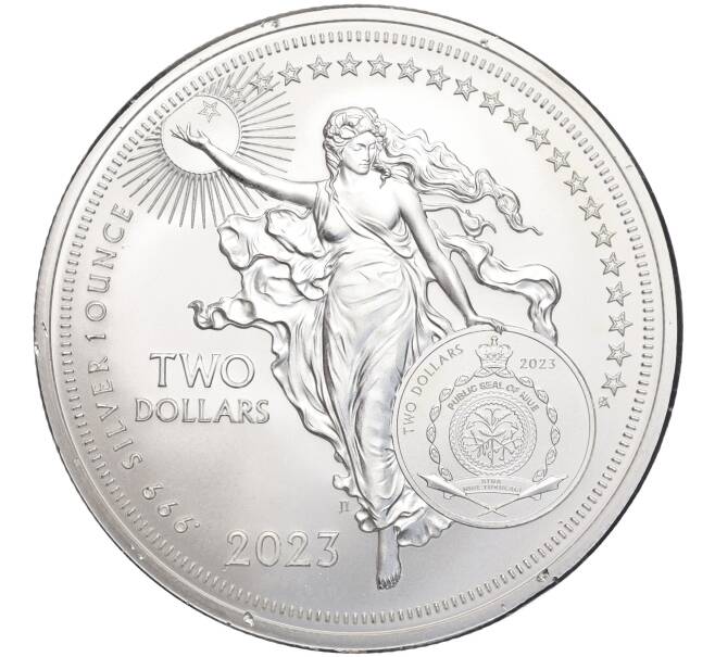 Монета 2 доллара 2023 года Ниуэ «Иконы вдохновения — Томас Алва Эдиссон» (Артикул M2-69528)