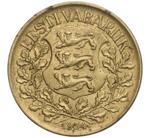 1 крона 1934 года Эстония — Фото №2