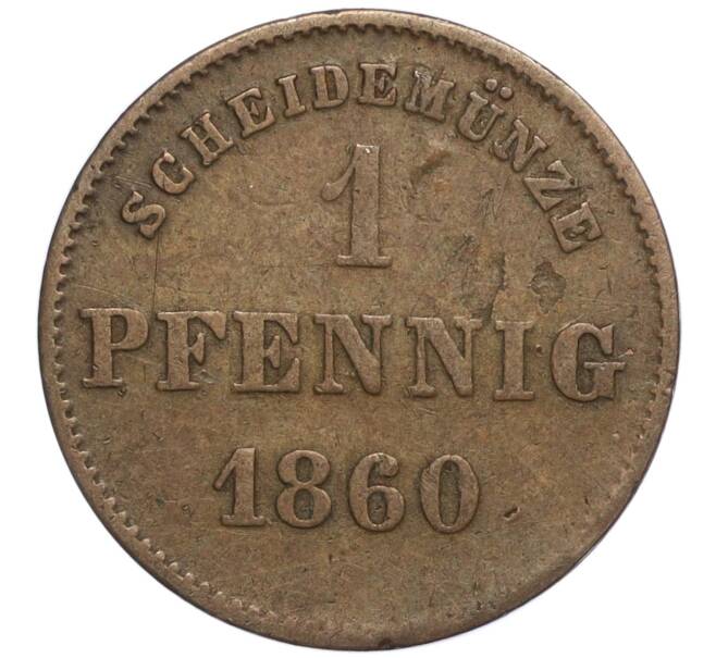 Монета 1 пфенниг 1860 года Саксен-Мейнинген (Артикул K1-4952)
