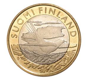 5 евро 2014 года Исторические регионы Финляндии — Карелия (Кукушка)