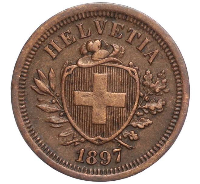 Монета 1 раппен 1897 года Швейцария (Артикул M2-69628)