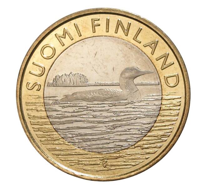 5 евро 2014 года Исторические регионы Финляндии — Савония (Утка) (Артикул M2-4844)