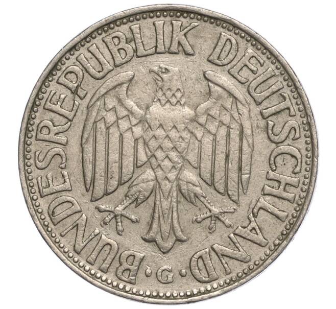 Монета 1 марка 1959 года G Западная Германия (ФРГ) (Артикул M2-69631)
