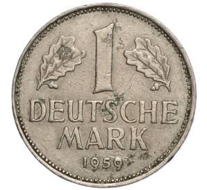 1 марка 1959 года J Западная Германия (ФРГ)