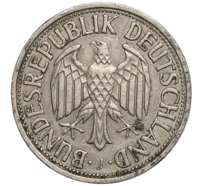 Монета 1 марка 1959 года J Западная Германия (ФРГ) (Артикул M2-69638)