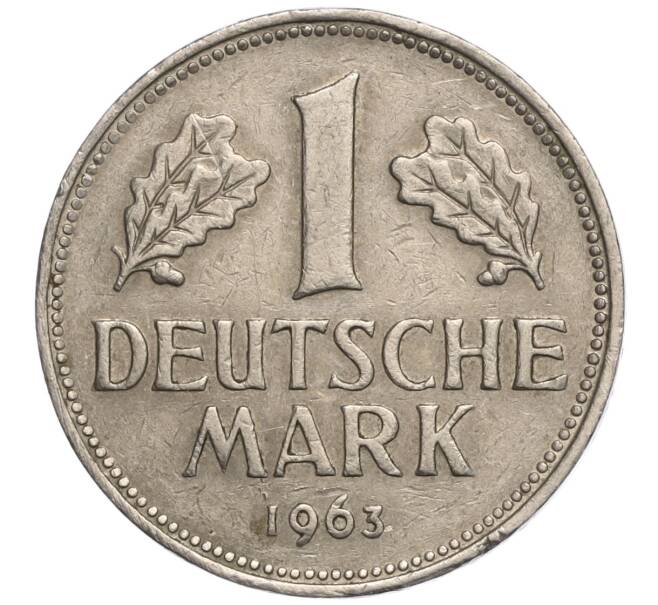 Монета 1 марка 1963 года G Западная Германия (ФРГ) (Артикул M2-69664)