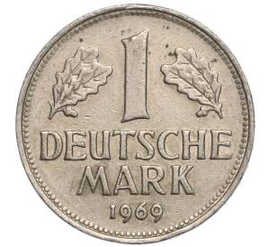 1 марка 1969 года F Западная Германия (ФРГ) — Фото №1