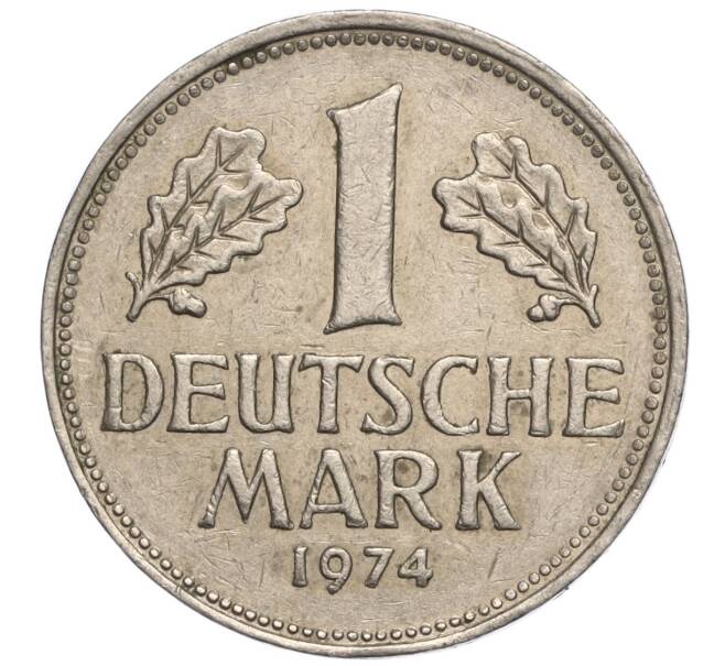 Монета 1 марка 1974 года J Западная Германия (ФРГ) (Артикул M2-69781)