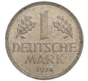 1 марка 1974 года G Западная Германия (ФРГ)