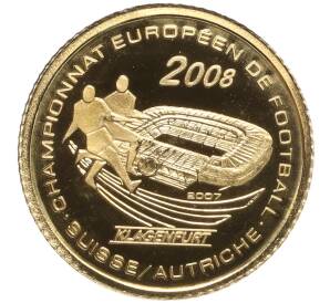 1500 франков 2007 года Кот д'Ивуар «Чемпионат Европы по футболу 2008 — Клагенфурт»