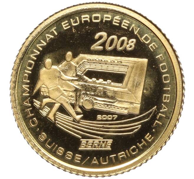 Монета 1500 франков 2007 года Кот д'Ивуар «Чемпионат Европы по футболу 2008 — Берн» (Артикул M2-69800)