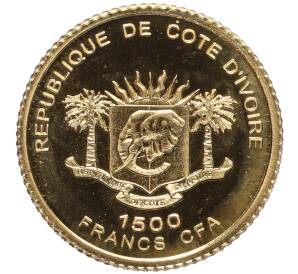 1500 франков 2007 года Кот д'Ивуар «Чемпионат Европы по футболу 2008 — Базель»
