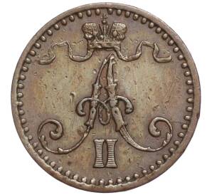 1 пенни 1866 года Русская Финляндия — Фото №2