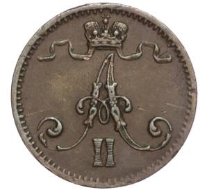 1 пенни 1873 года Русская Финляндия — Фото №2