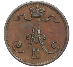 1 пенни 1875 года Русская Финляндия — Фото №2