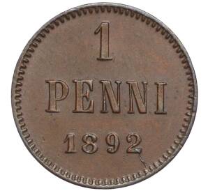 1 пенни 1892 года Русская Финляндия — Фото №1