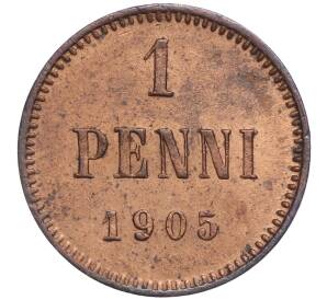 1 пенни 1905 года Русская Финляндия — Фото №1