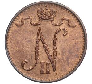 1 пенни 1908 года Русская Финляндия — Фото №2