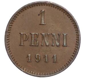 1 пенни 1911 года Русская Финляндия — Фото №1