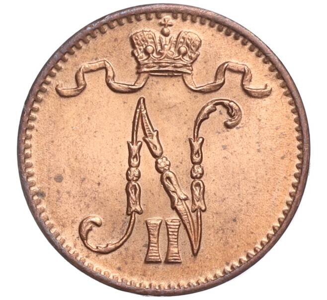 Монета 1 пенни 1913 года Русская Финляндия (Артикул: M1-57958) — Фото №2