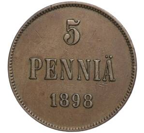 5 пенни 1898 года Русская Финляндия — Фото №1