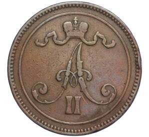 10 пенни 1866 года Русская Финляндия — Фото №2